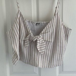 Abercrombie & Fitch Striped Crop Tank Top sz XL